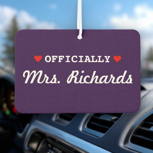 Personalized Bridal Wedding Car Air Freshener