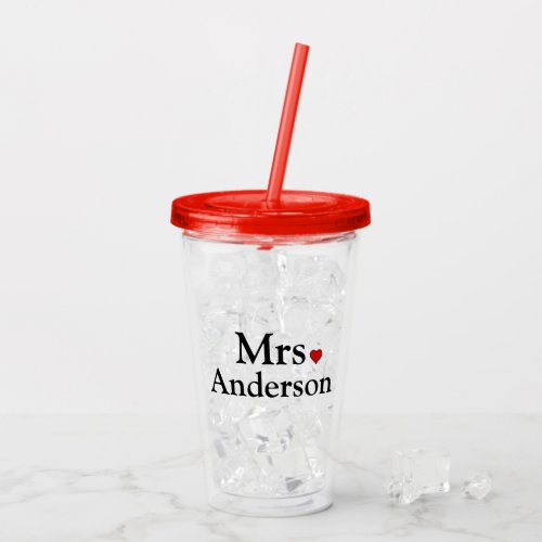 Personalized Bride Acrylic Tumbler