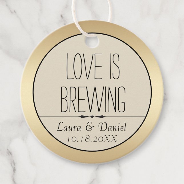 Personalized Bride and Groom Coffee Label (Front)