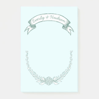 Personalized Bride and Groom Post-it® Notes
