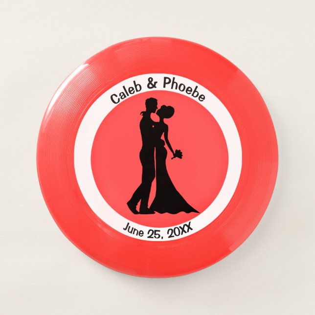 Personalized Bride And Groom Wedding Favor Wham-O Frisbee (Front)