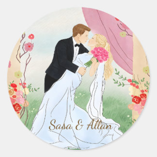 Personalized Bride and Groom Wedding Sticker | Cus