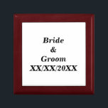 Personalized Bride and Groom with Date Gift Box<br><div class="desc">Change this with your name and wedding date. Add a background color or a photo behind the text. Personalize this product the way you like it. Click on "Customize It" to get started. Contact me under "Ask the Designer" for questions or a custom direct design just for you. Wedding products...</div>