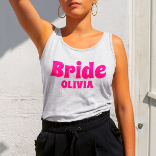 Personalized Bride Bachelorette Tank Top