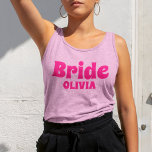 Personalized Bride Bachelorette Tank Top<br><div class="desc">Personalized Bride Bachelorette tank top gift for bride</div>