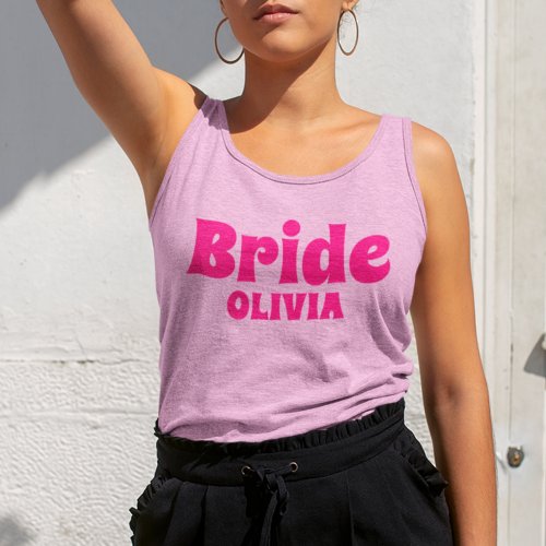 Personalized Bride Bachelorette Tank Top