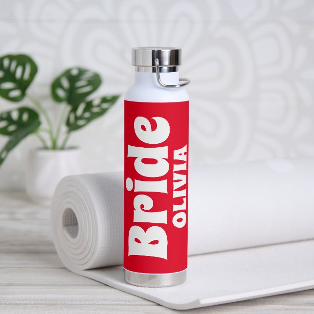 Personalized Bride Bachelorette Water Bottle (Yoga)