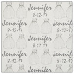 Personalized Bride Bridal Shower Wedding Gown Fabric