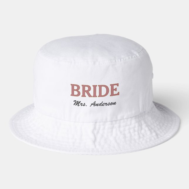 Personalized Bride Bucket Hat - Stylish Bridal  (Front)