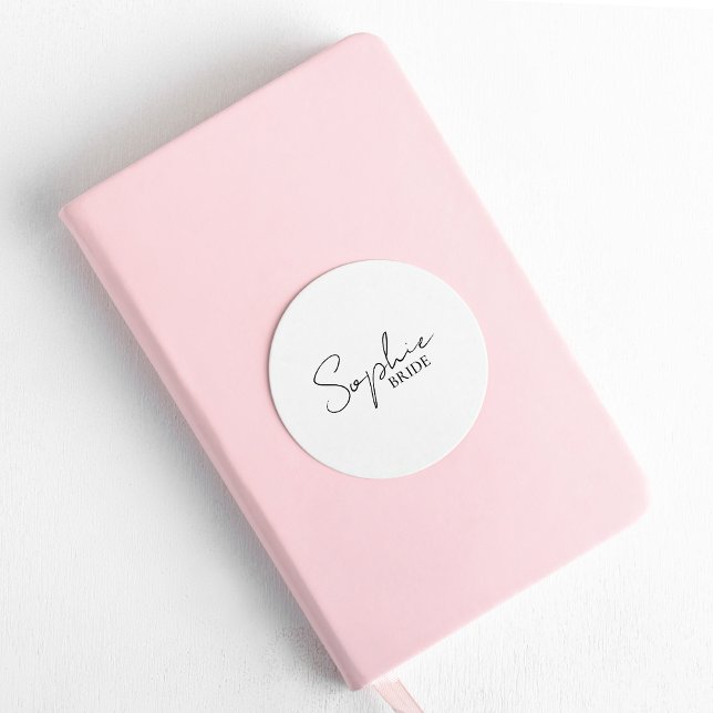 Personalized Bride Classic Round Sticker (Creator Uploaded)