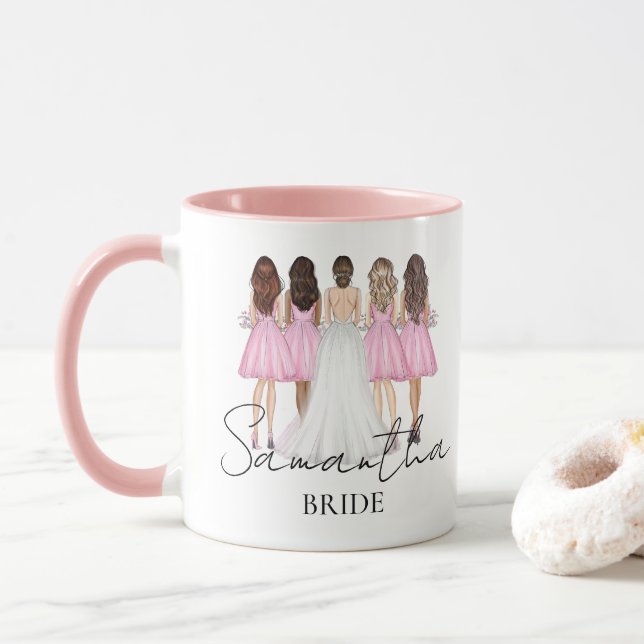 Personalized Bride Custom Name Gift Mug (With Donut)