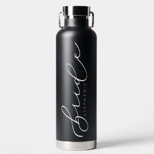 Personalized Bride Cute Script Bridal Party Water Water Bottle
