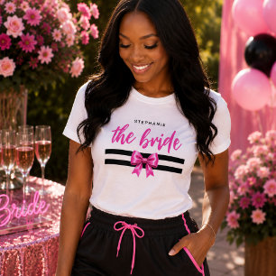 Personalized Bride, Glam Before Vows White Bridal Tri-Blend Shirt