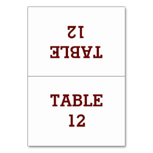 Personalized Bride & Groom Folded Table Card