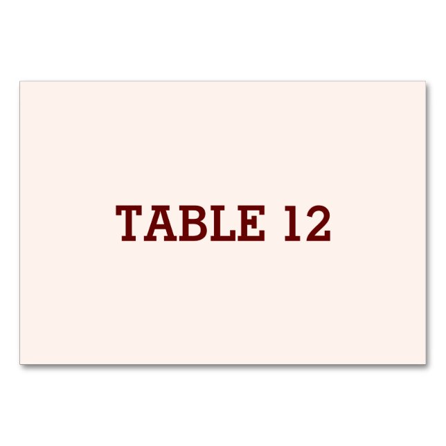 Personalized Bride & Groom Horizontal Table Card (Front)