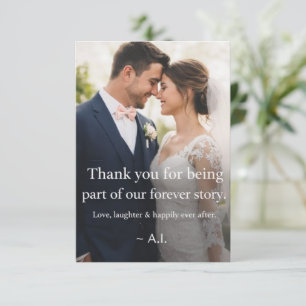 Personalized Bride & Groom Photo Thank You Card