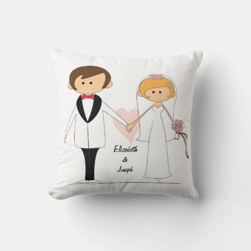 Personalized Bride  Groom Pillow