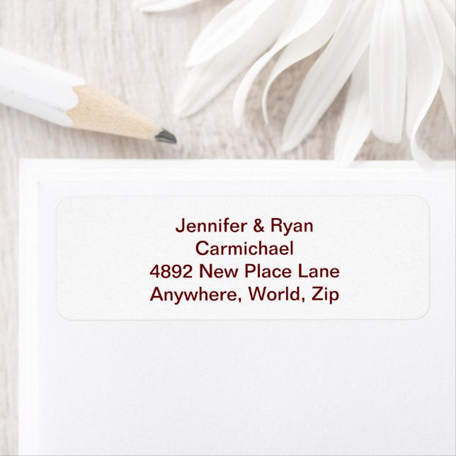 Personalized Bride & Groom Return Address Labels (Insitu)