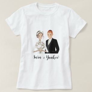 Personalized Bride & Groom T-Shirt For Her
