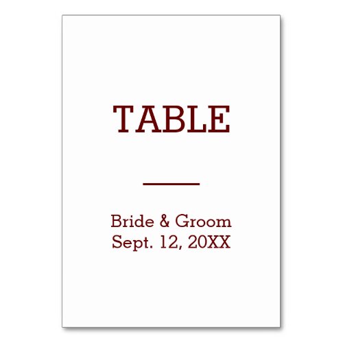 Personalized Bride  Groom Wedding Table Card