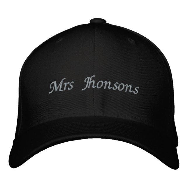 Personalized Bride Honeymoon Gift, Custom Mrs  Embroidered Baseball Cap (Front)