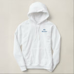 Personalized Bride Honeymoon Gift, Custom Mrs  Embroidered Hoodie<br><div class="desc">Celebrate her new last name in cozy,  effortless style with this Mrs Johnsons Embroidered shirt— a timeless and personalized must-have for every bride. Featuring elegant embroidery and a custom “Mrs” design, </div>