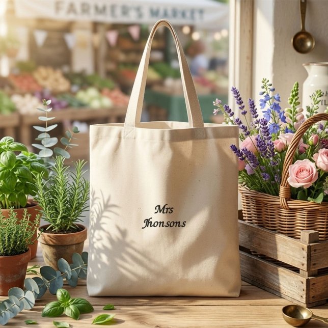 Personalized Bride Honeymoon Gift, Custom Mrs  Embroidered Tote Bag (Creator Uploaded)