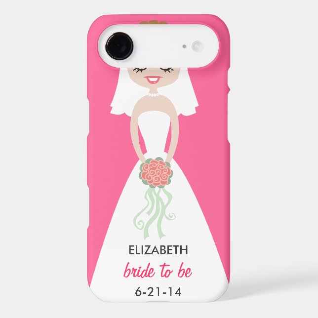Personalized Bride iPhone 4 Case-Mate Barely There Case (Back)