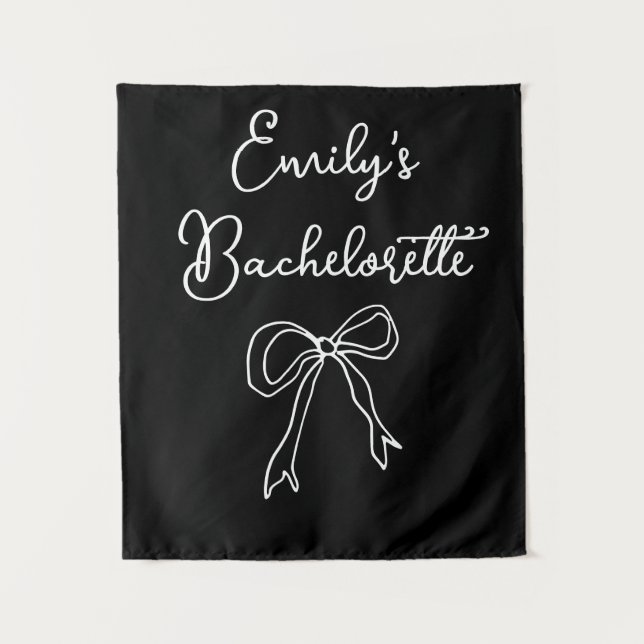 Personalized Bride Name Bachelorette Photo Booth Tapestry (Front)