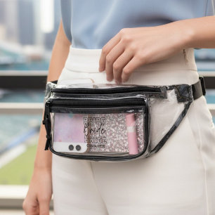 Personalized Bride Name Bridal Event Clear Fanny Pack