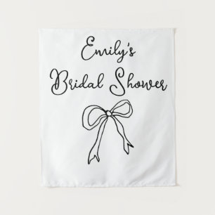 Personalized Bride Name Bridal Shower Photo Booth Tapestry
