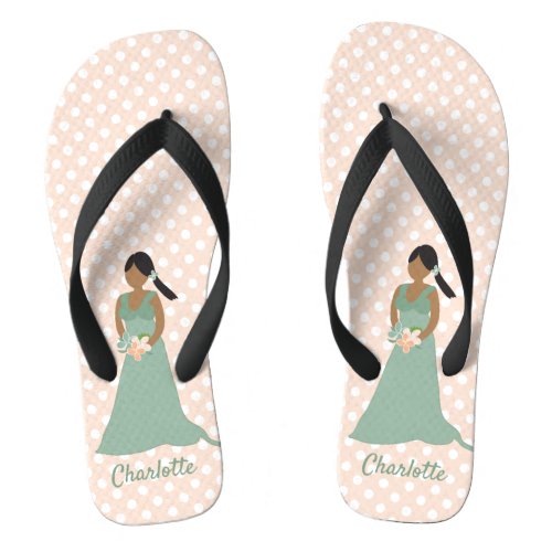 Personalized Bride or Bridesmaid Flip Flops