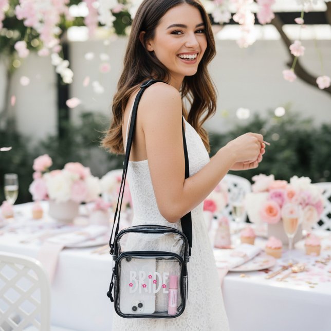 Personalized Bride Script Name Clear Crossbody Bag (Creator Uploaded)