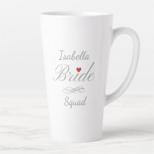 Personalized Bride Squad, Custom Name Hen Party Latte Mug