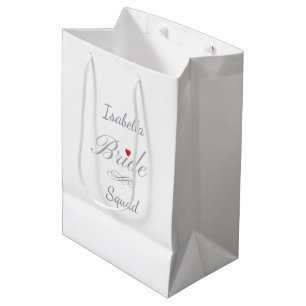 Personalized Bride Squad, Custom Name Hen Party Medium Gift Bag