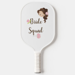 Personalized Bride Squad Sporty Pickleball Paddle