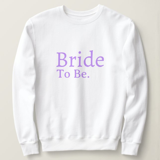 Personalized Bride Stylish Modern Minimal Monogram Sweatshirt (Design Front)