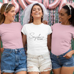 Personalized Bride  T-Shirt<br><div class="desc">Welcome to our collection of personalized bride products on Zazzle! Here,  we specialize in creating unique and customizable items to celebrate the journey of becoming a bride. Whether you're planning your dream wedding or looking for the perfect bridal shower gifts,  we've got you covered.</div>