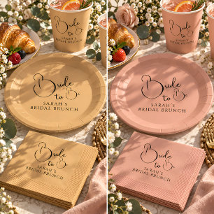 Personalized Bride to Be Bridal Brunch Paper Plates