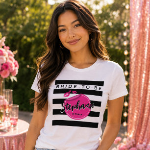 Personalized Bride-To-Be Glam Bachelorette Tri-Bl Tri-Blend Shirt