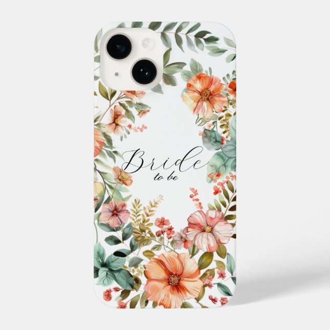 Personalized Bride to be phone case, engaged iPhone Case (Back)