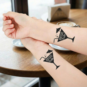 Personalized Bride Tribe Bachelorette Party Temporary Tattoos
