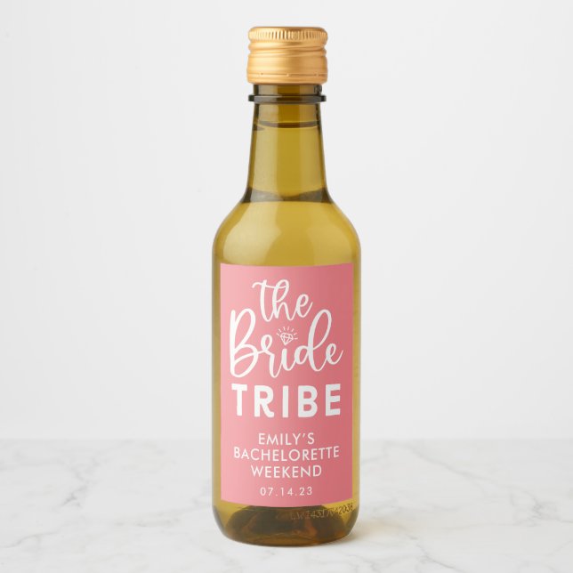 Personalized Bride Tribe Bachelorette Wine Label (Front)