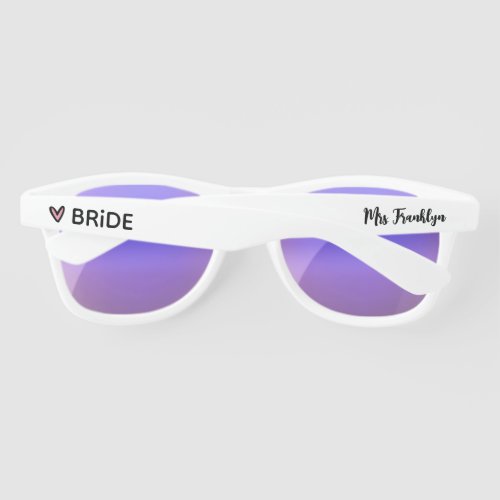 Personalized Bride Wedding Sunglasses