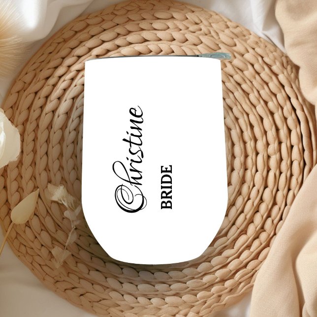 Personalized Bride wine tumbler bachelorette Party (Creator Uploaded)