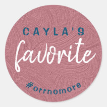 Personalized Bride's Favorite Rose Gold Blue Favor