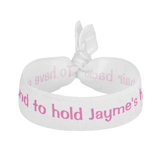 Personalized Bride's name Bachelorette Hair Ties (Front)