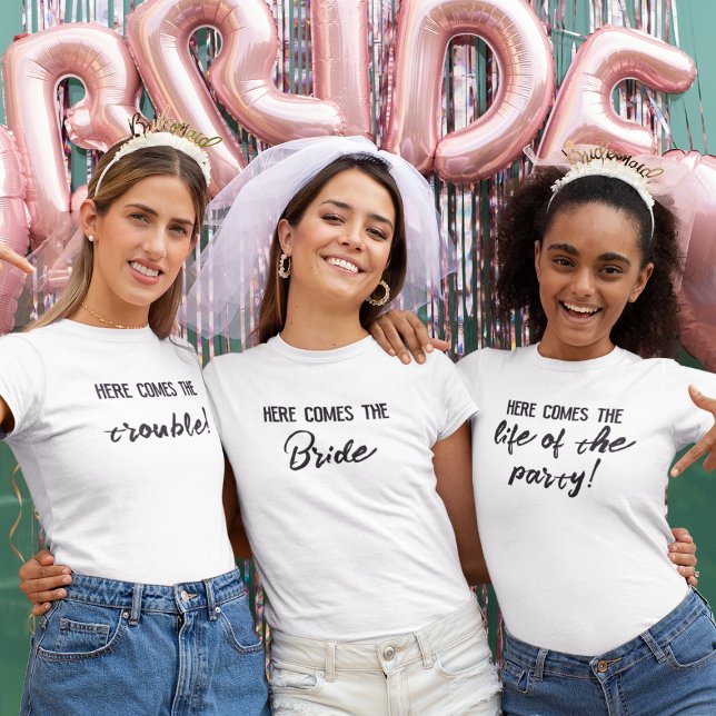 Personalized Bridesmaid Bachelorette Party Group T-Shirt (Creator Uploaded)