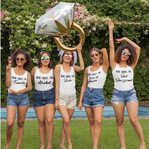 Personalized Bridesmaid Bachelorette Party Group Tank Top