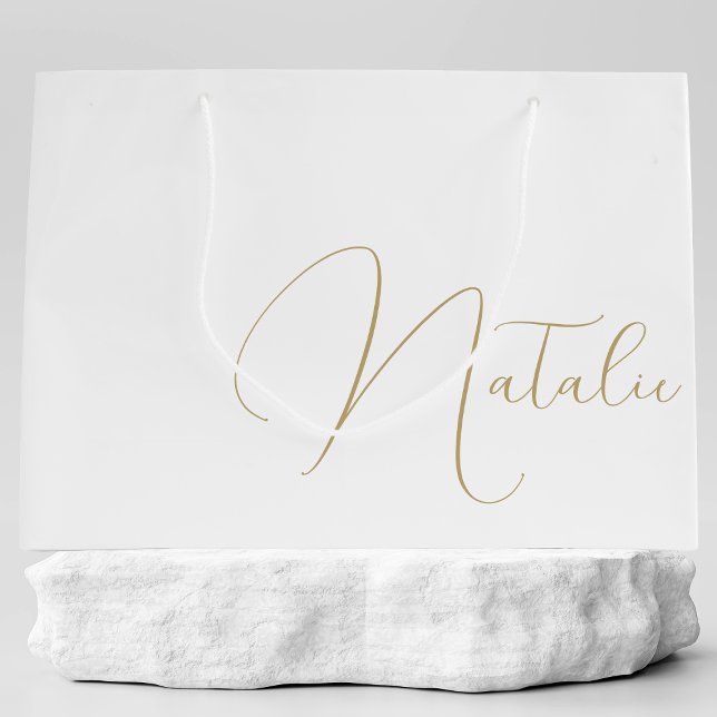 Personalized Bridesmaid Bridal Party Bachelorette Large Gift Bag (Creator Uploaded)